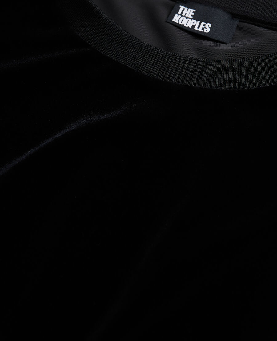 robe courte en velours noire