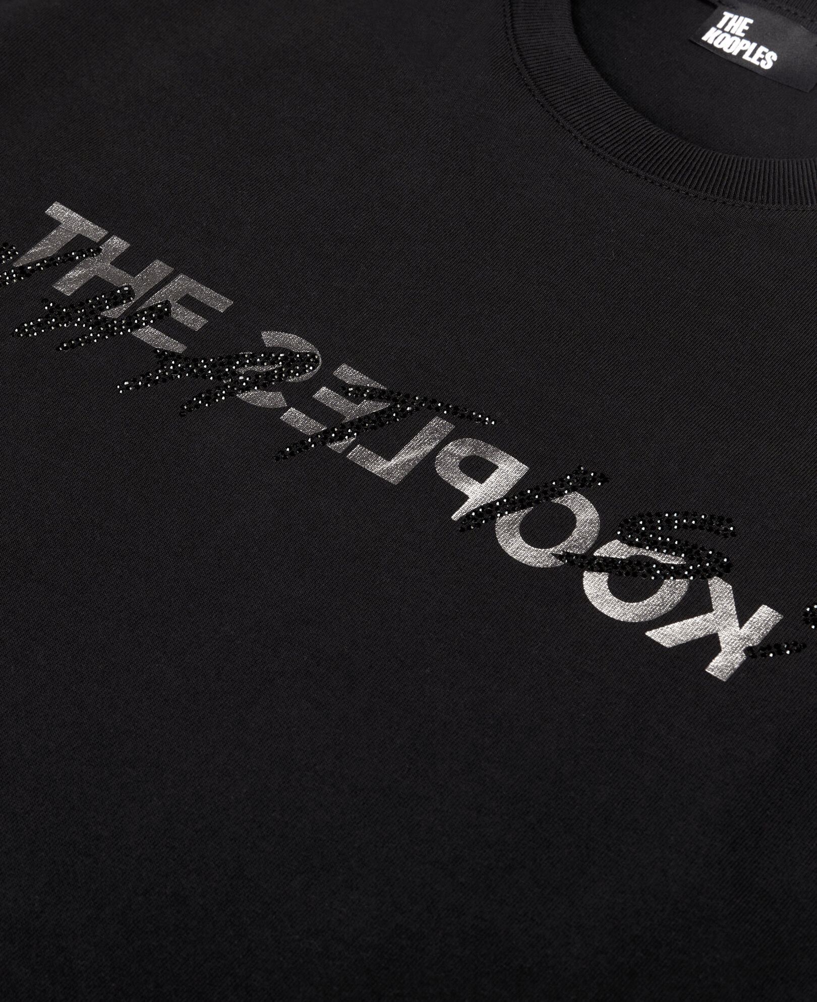 The Kooples MUJER BLACK camiseta mujer what is negra estrás