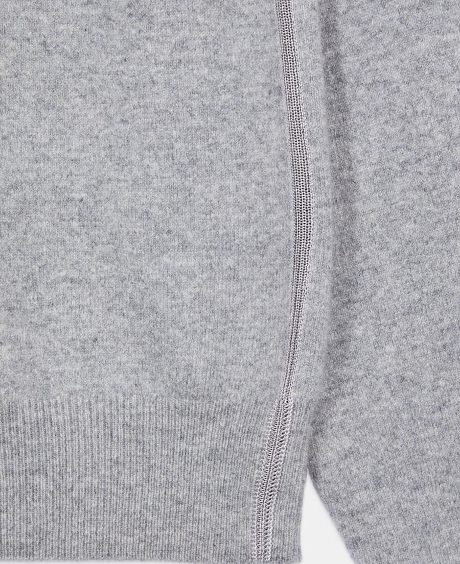 The Kooples HOMME MIDDLE GREY MEL pull en cachemire gris