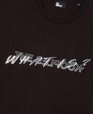 The Kooples MEN BLACK what is metallic black t-shirt