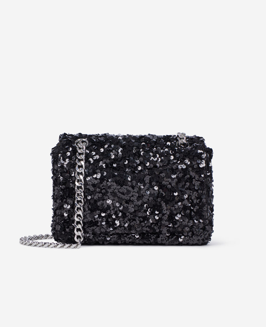 The Kooples WOMEN BLACK emily soft bag with black sequins