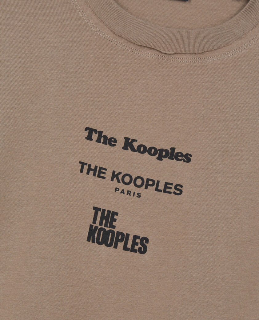 The Kooples HOMME BEIGE KAKI t-shirt manches longues kaki