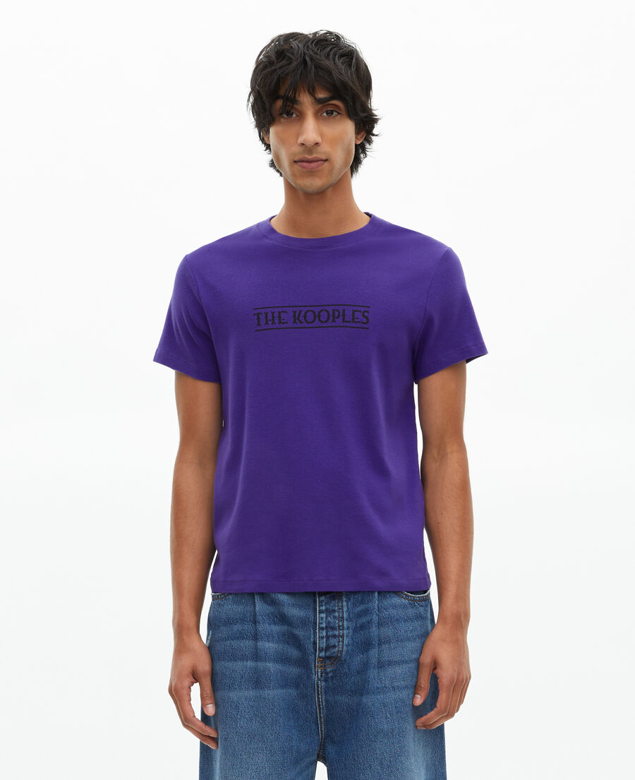 The Kooples H ELECTRIC BLUE t-shirt with purple print