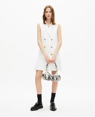 The Kooples WOMEN WHITE short tailored ecru dress