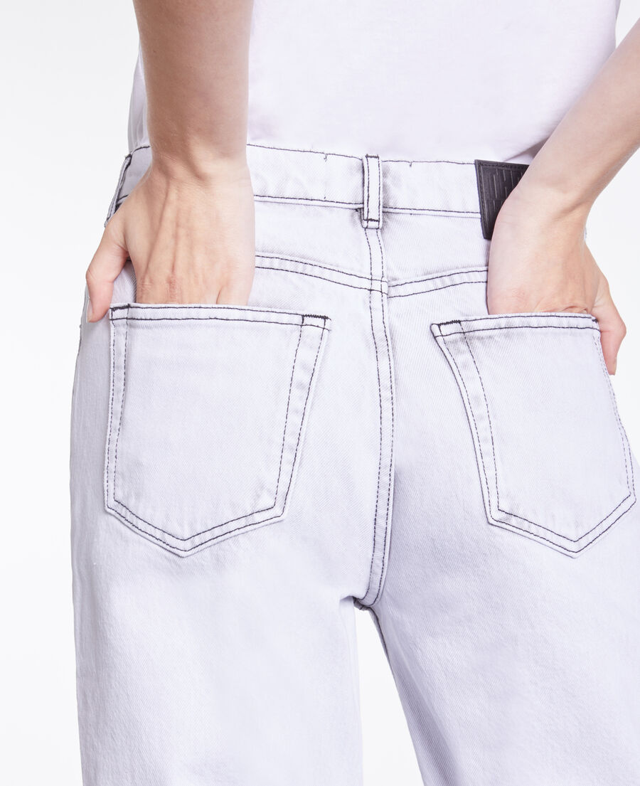 straight bleached white jeans