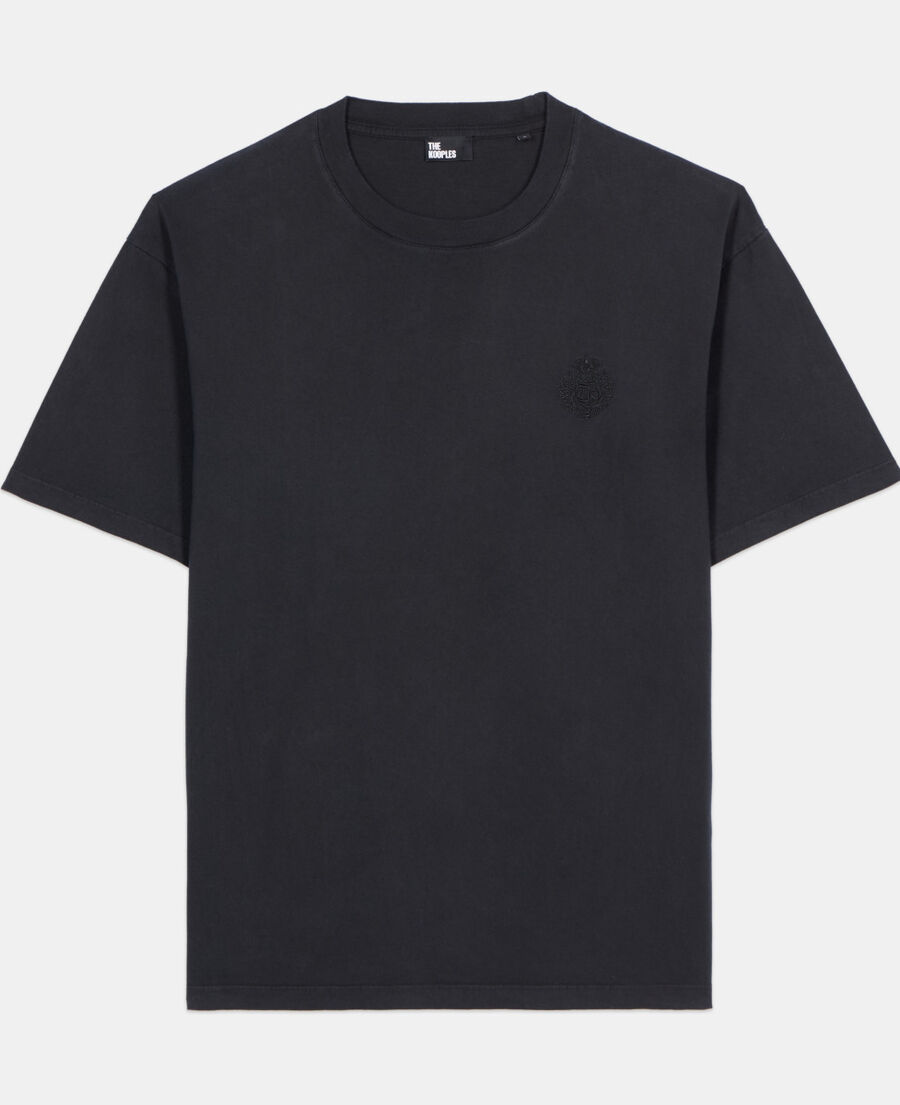 The Kooples H BLACK WASHED black logo t-shirt