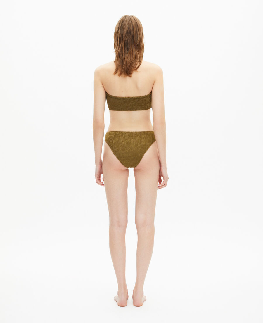 The Kooples DAMEN KAKI das khakifarbene bandeau-bikinioberteil von kooples x luz