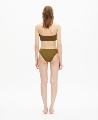 The Kooples DAMEN KAKI das khakifarbene bandeau-bikinioberteil von kooples x luz