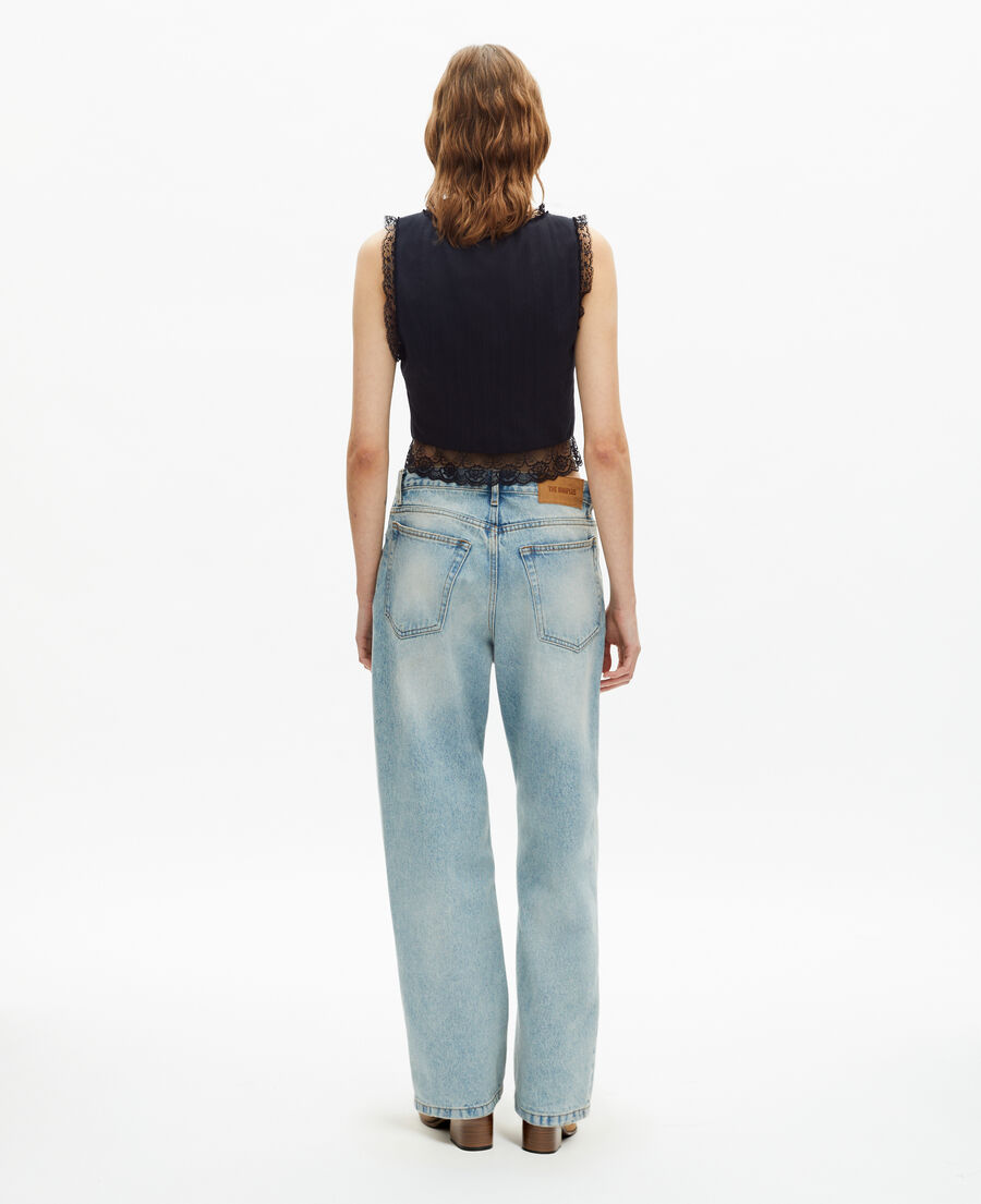 The Kooples WOMEN BLACK black lace-up top