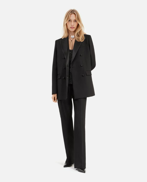 The Kooples FEMME BLACK veste de smoking noire