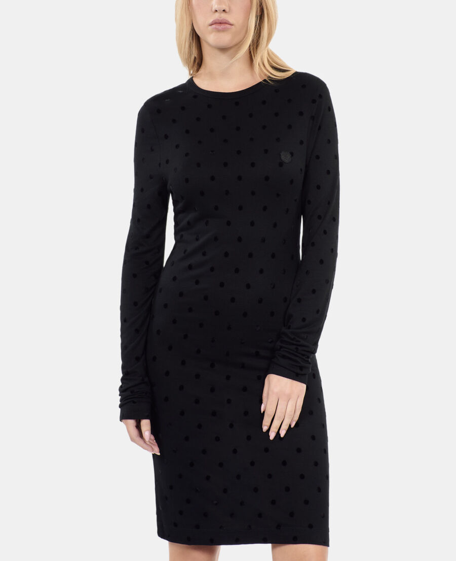 The Kooples DAMEN BLACK kurzes, schwarzes kleid aus jersey