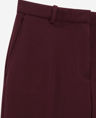 The Kooples WOMEN BURGUNDY burgundy crepe suit trousers