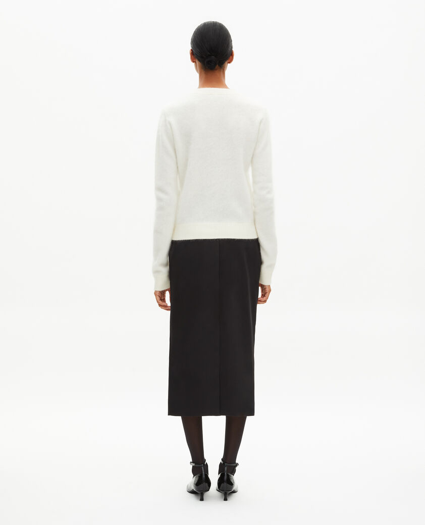 The Kooples FEMME LIGHT BEIGE cardigan en cachemire ecru