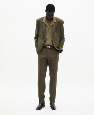 The Kooples MEN KAKI khaki cotton - linen suit jacket