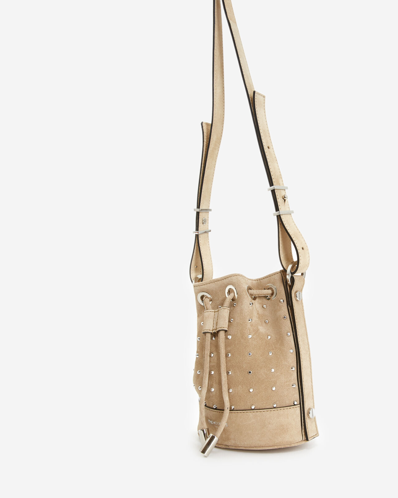 The Kooples FEMME BEIGE sac small tina beige à clous