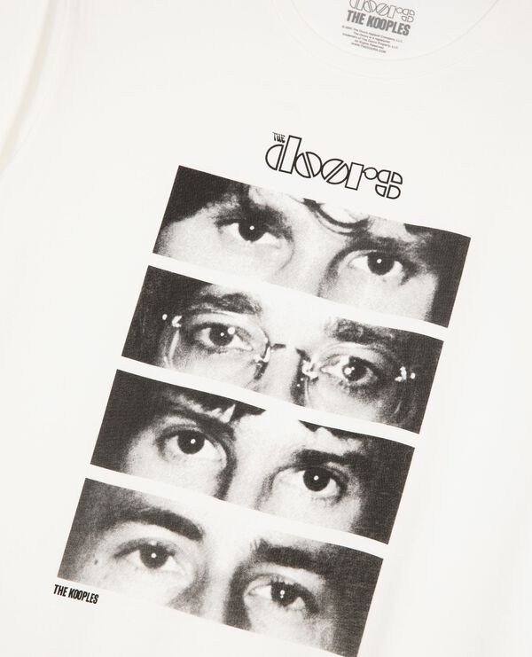 The Kooples MIXED ECRU mixed t-shirt the doors x the kooples ecru