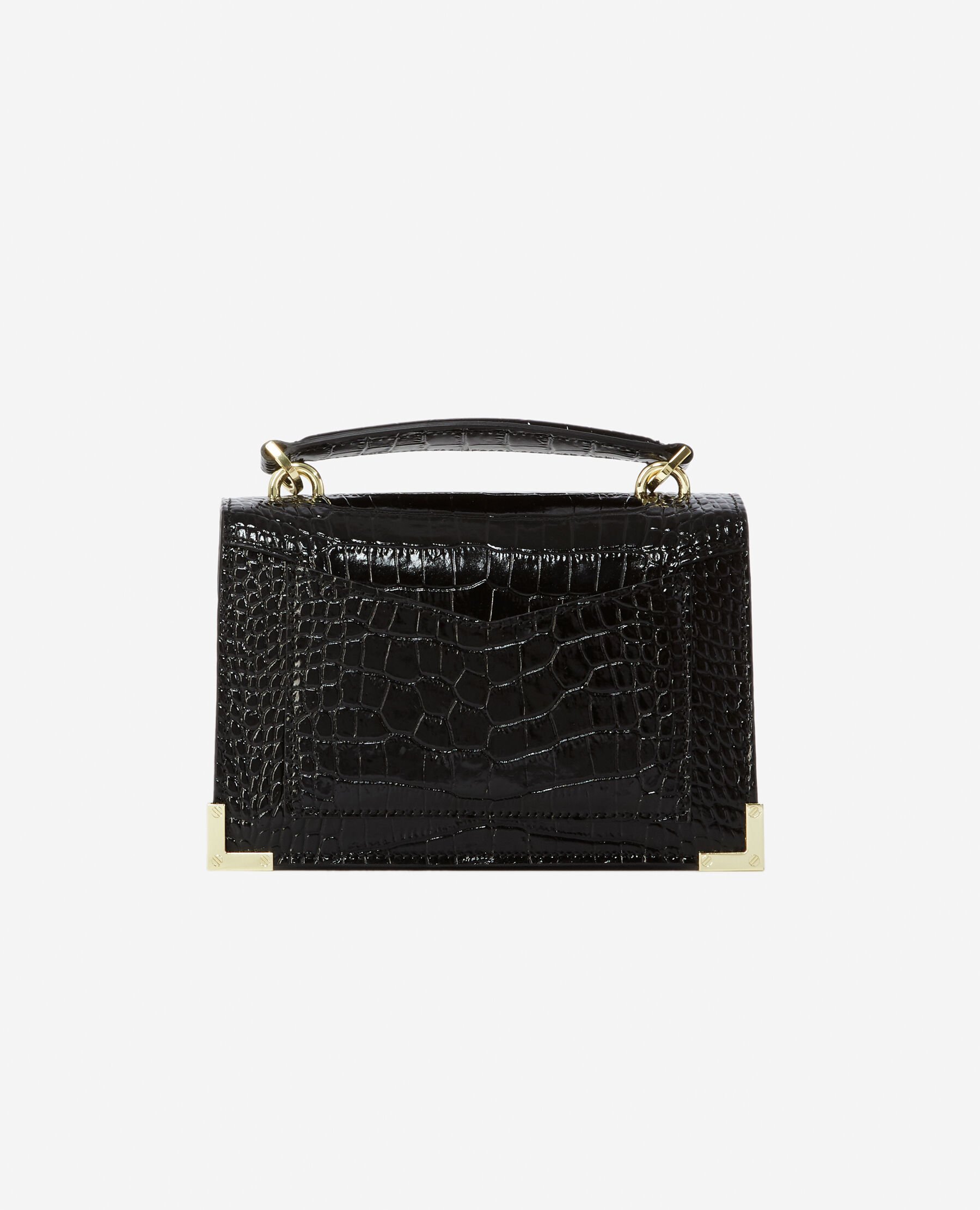 Small black croco effect Emily Bag