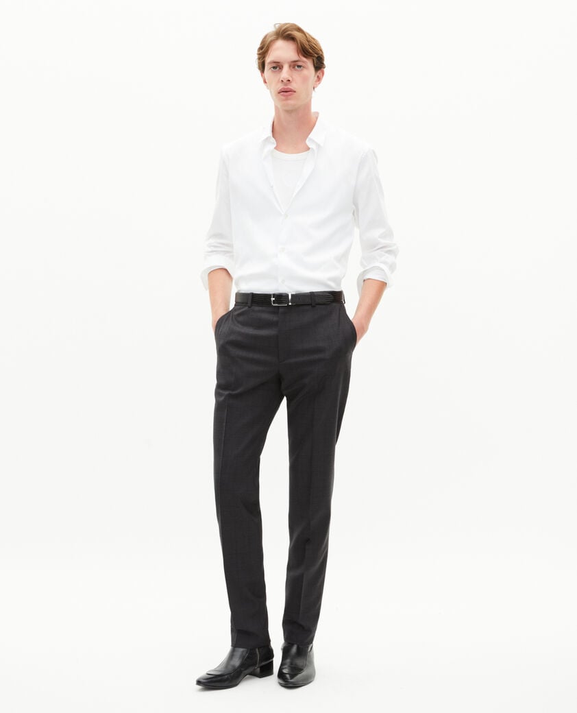 The Kooples HOMME WHITE chemise formelle slim en popeline blanche