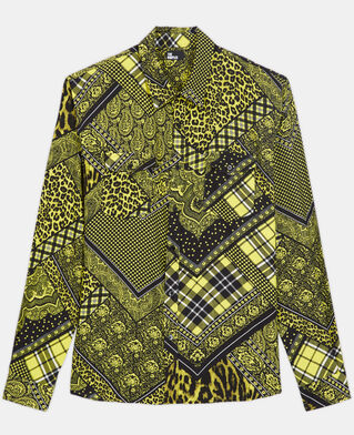 The Kooples HOMME BLACK / YELLOW chemise col classique imprimée