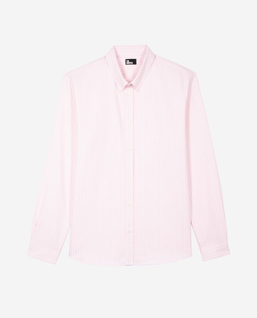The Kooples HOMME PINK - BLUE chemise &agrave; rayures blanche et rose