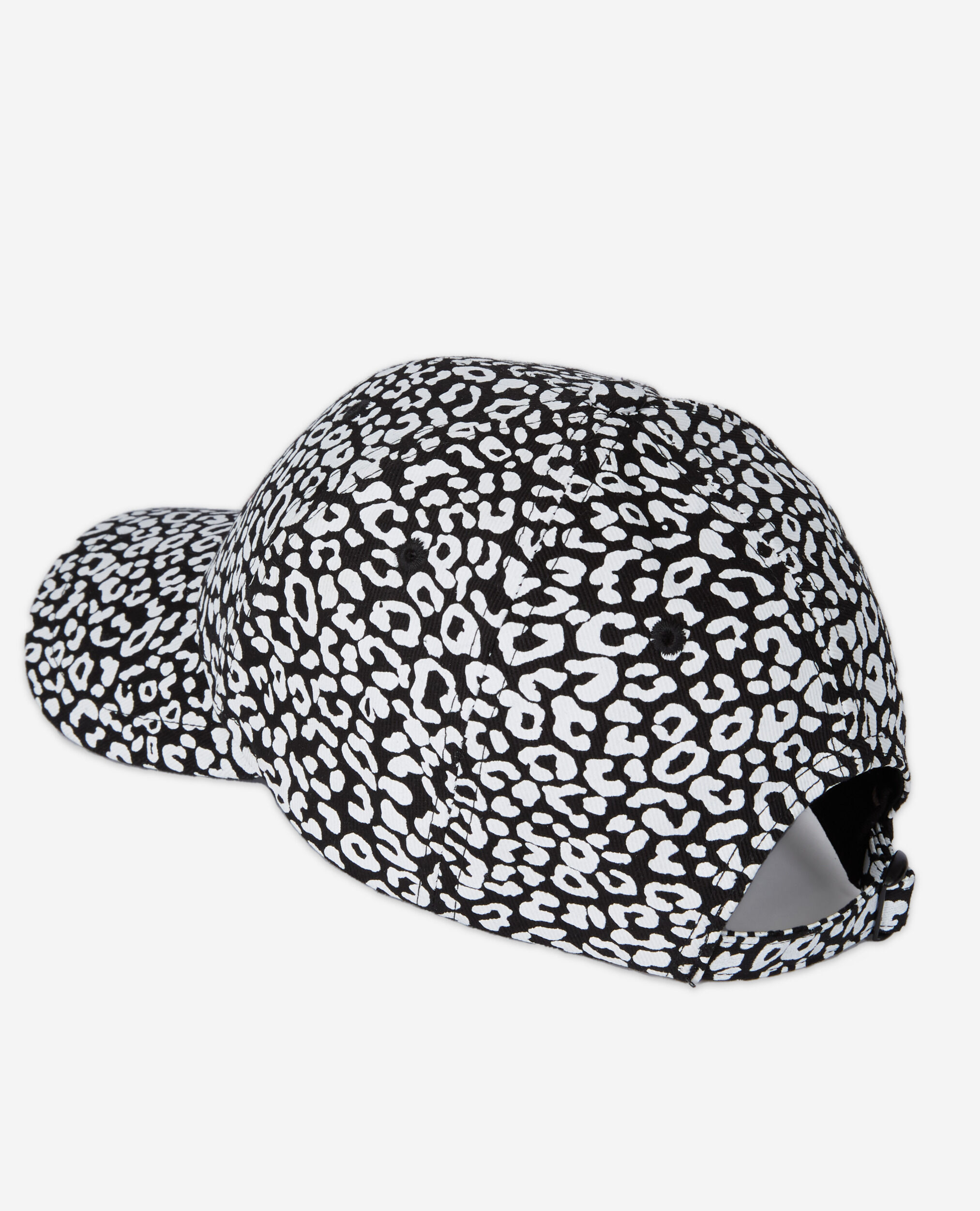 Schwarze Schirmmütze mit Leopardenmuster, BLACK WHITE, hi-res image number null