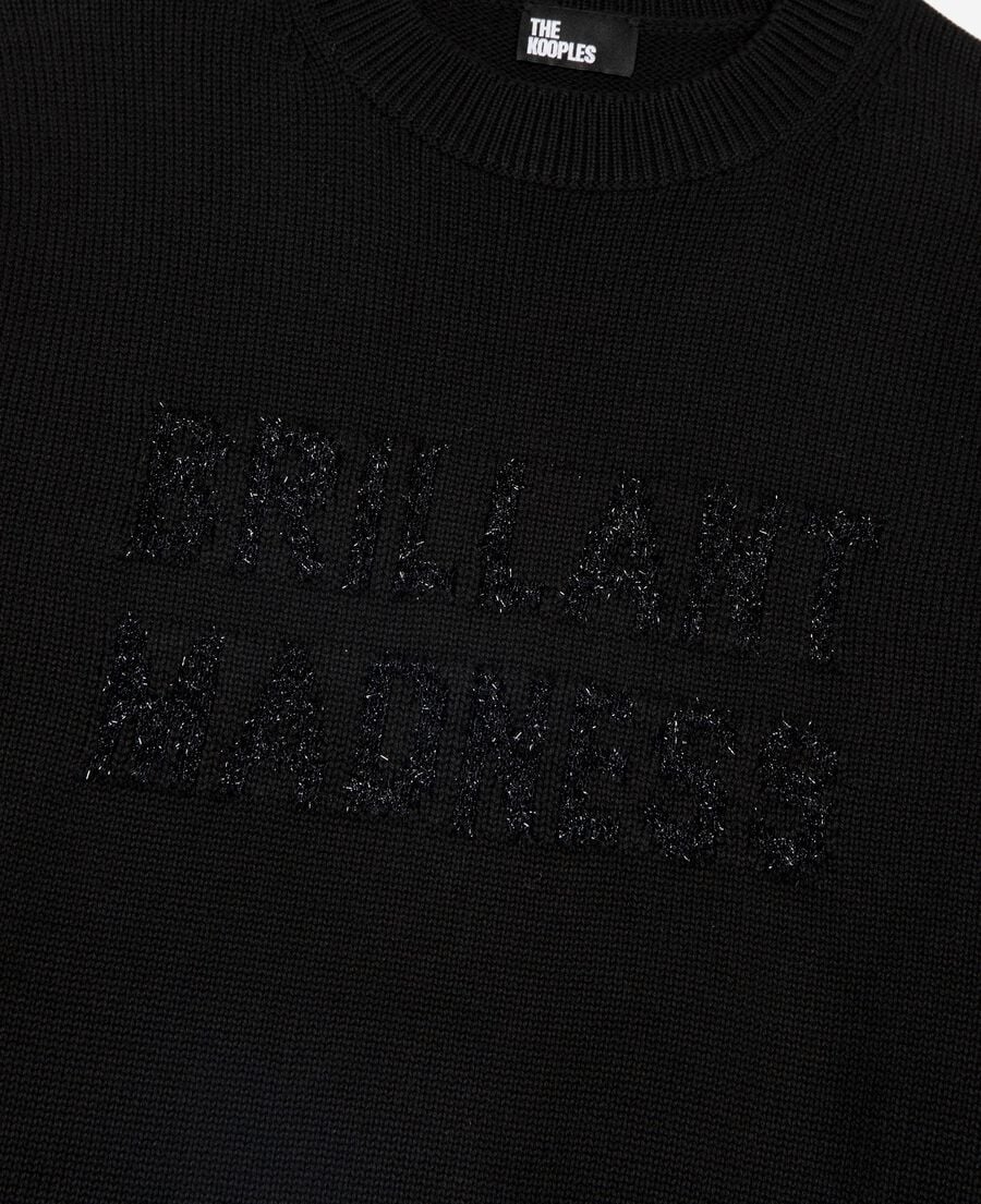 The Kooples WOMEN BLACK sweater with black lurex jaquard