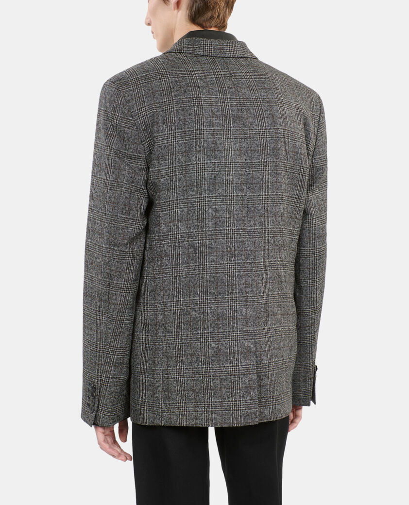 The Kooples HERREN BROWN / BLACK blazer aus wolle mit prince-of-wales-muster