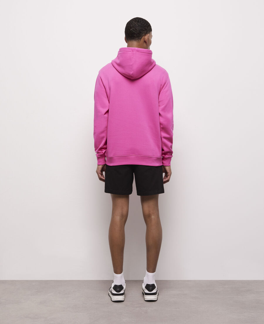 pink hooded sweatshirt with logo