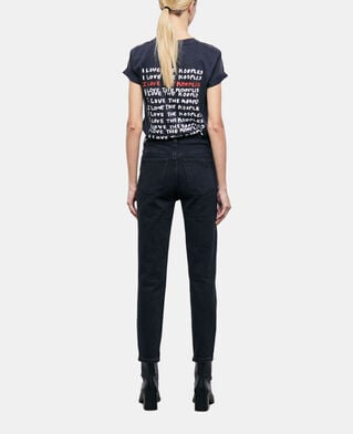 The Kooples MUJER BLACK WASHED vaqueros slim negros