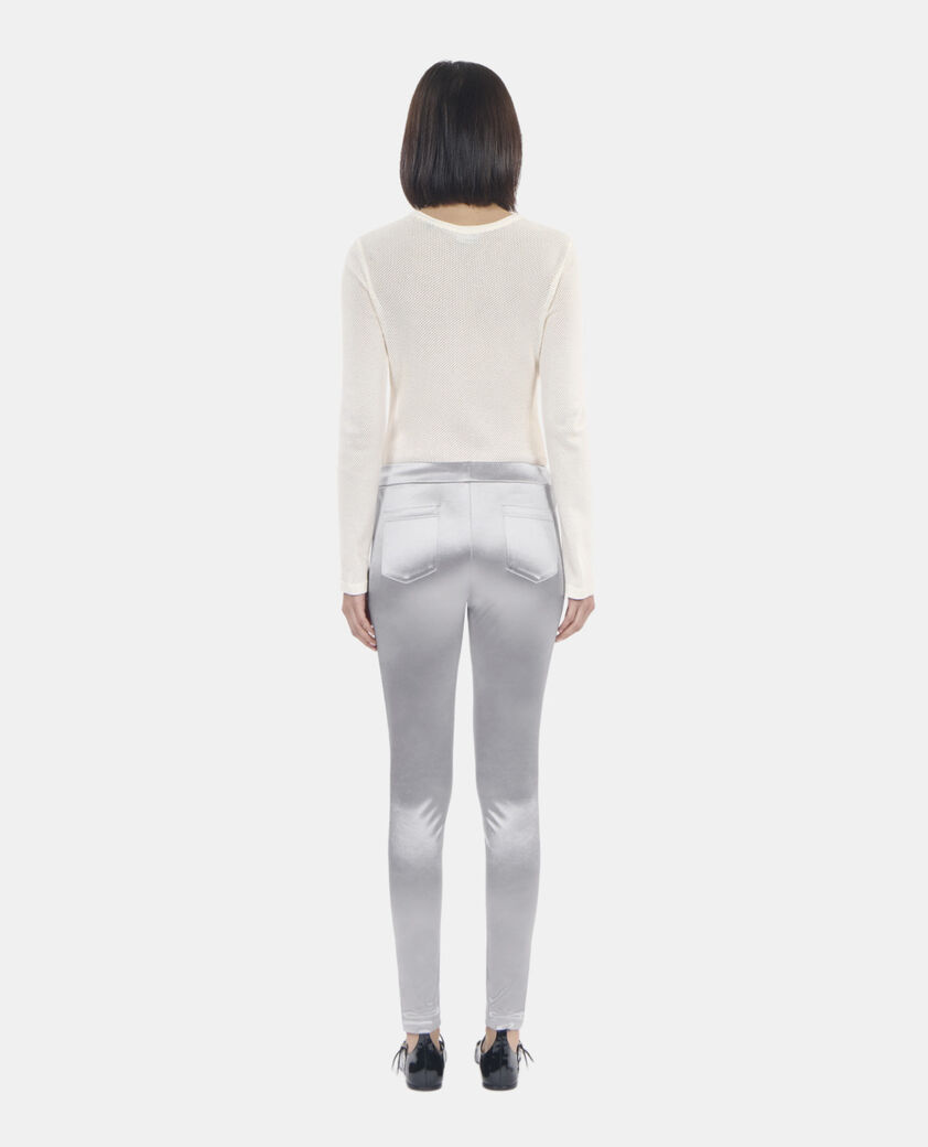 The Kooples MUJER SILVER legging satinado plateado