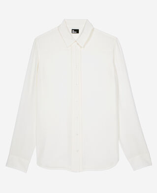The Kooples WOMEN ECRU unbleached silk shirt