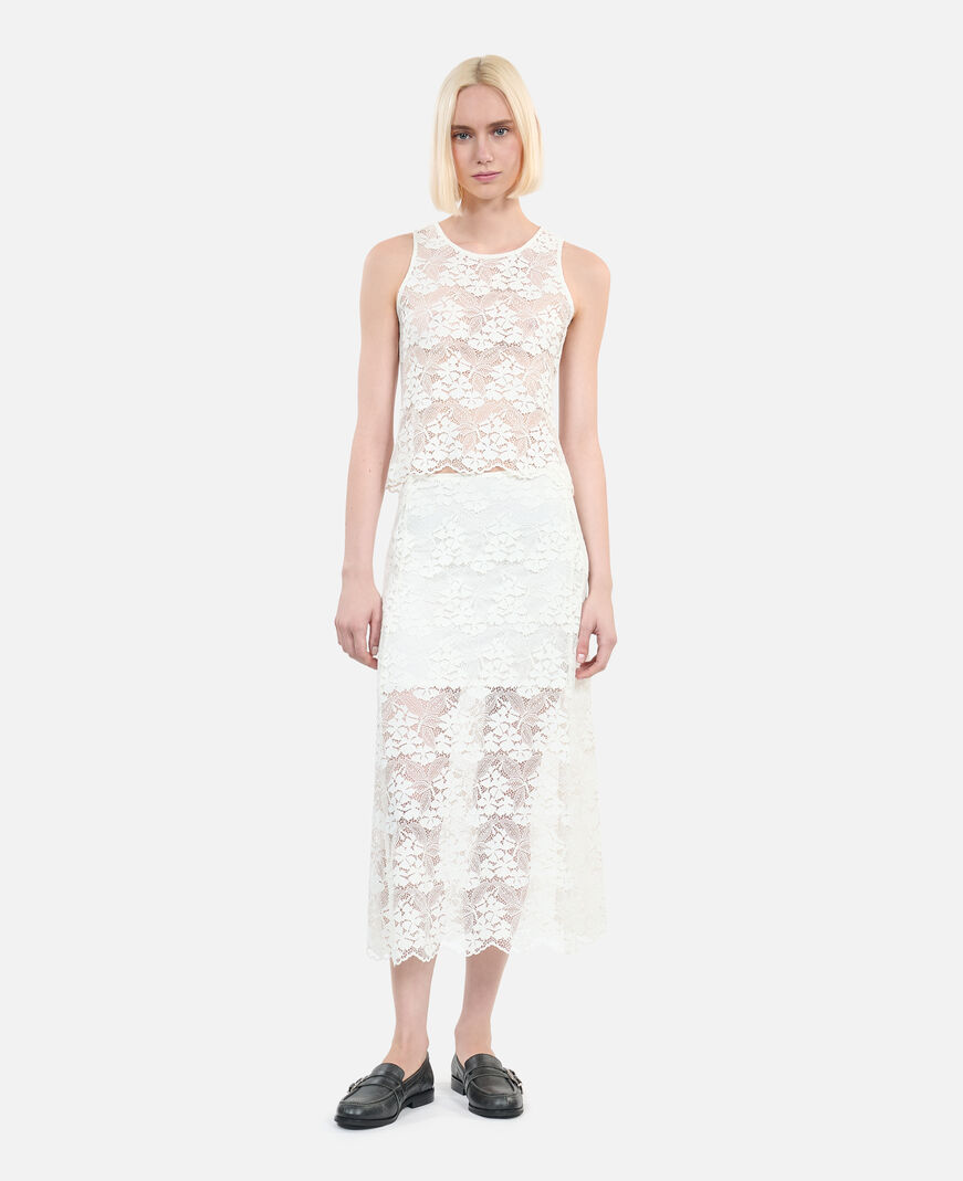 The Kooples WOMEN ECRU ecru lace top