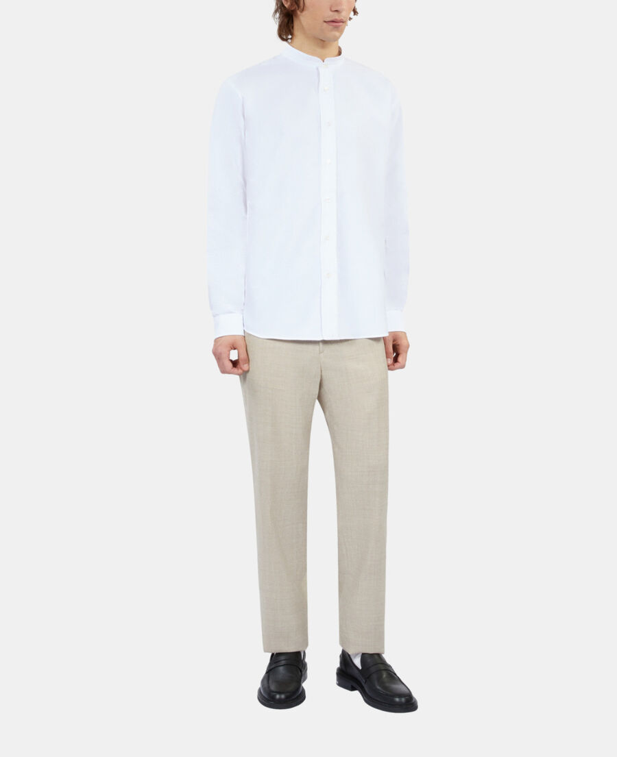 The Kooples HOMME WHITE chemise oxford blanche