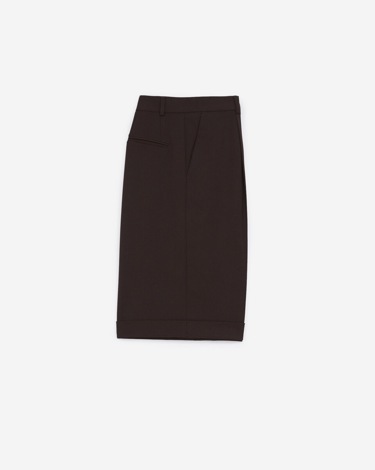 The Kooples FEMME BORDEAUX bermuda costume bordeaux laine à revers