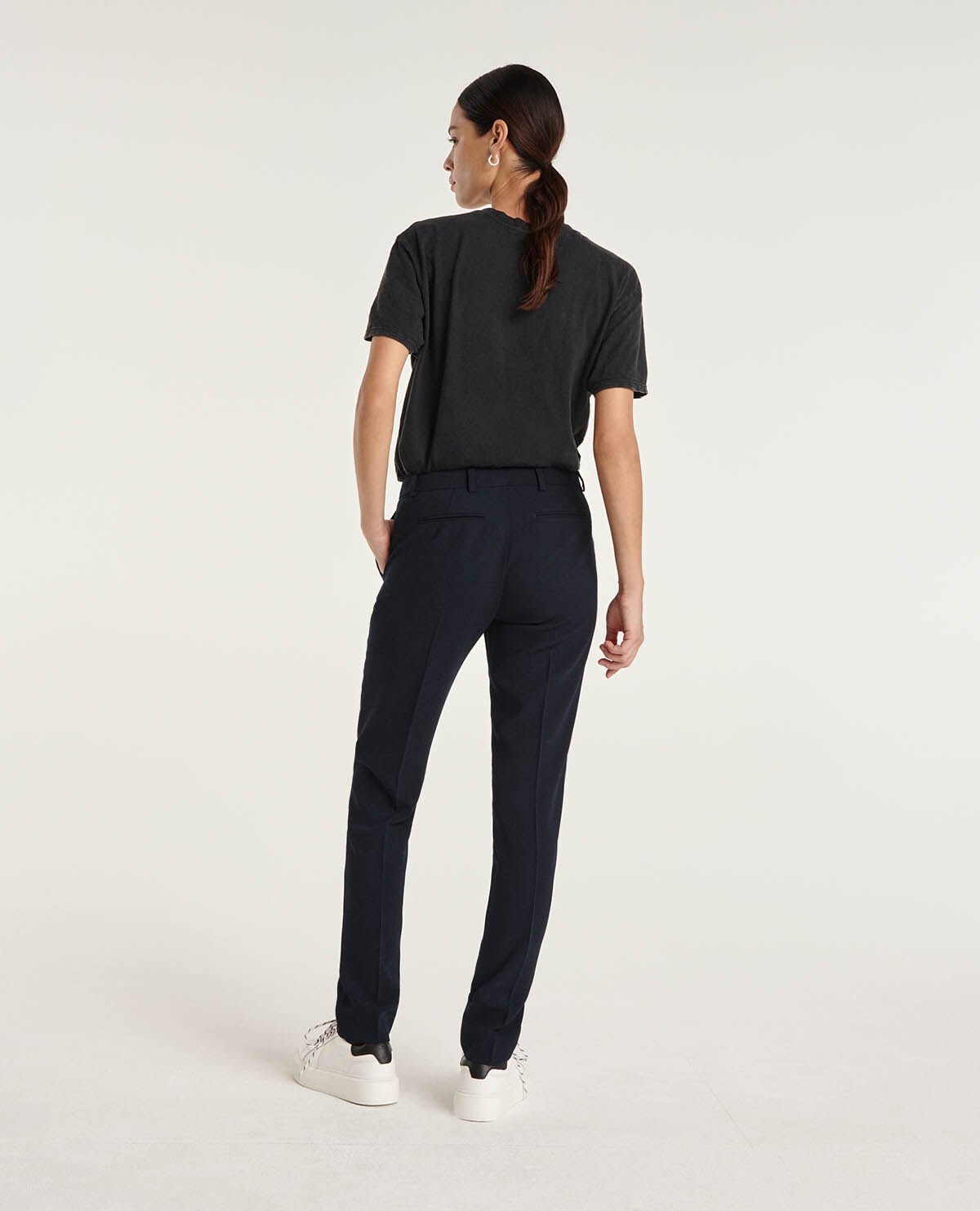 Pantal n fluido azul marino traje The Kooples