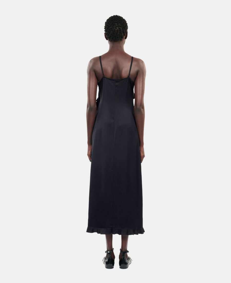 The Kooples WOMEN BLACK black long slipdress