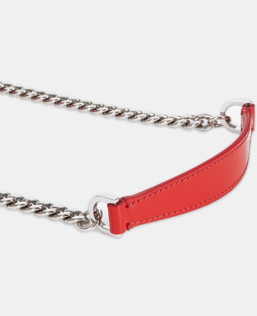 nano emily bag in red leather