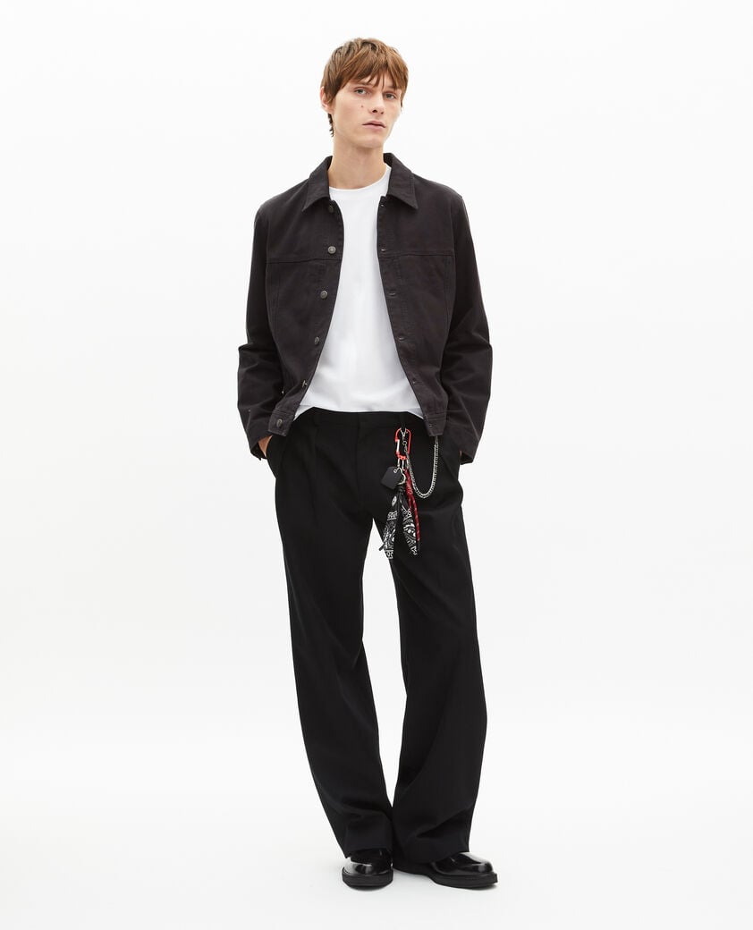 The Kooples HOMBRE BLACK USED LIGHT chaqueta negra bordada