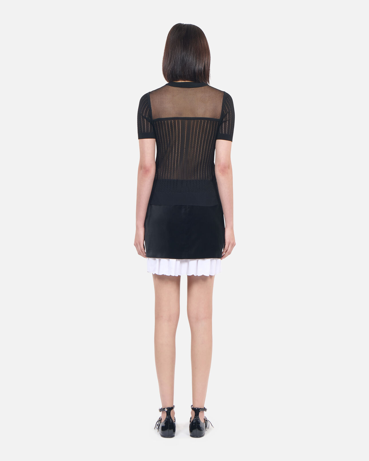 The Kooples FEMME BLACK pull en maille ajourée noir