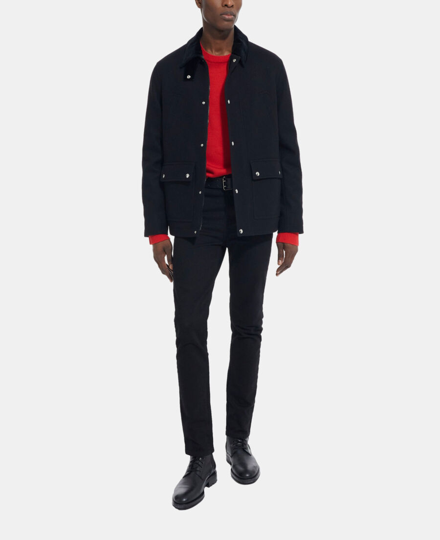 schwarze karierte jacke