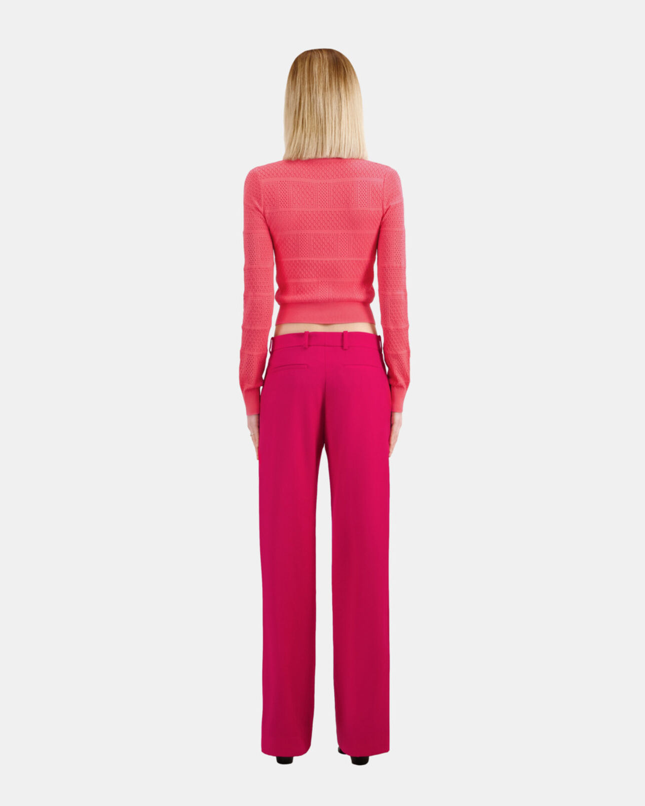 The Kooples WOMEN CHERRY red wool suit trousers