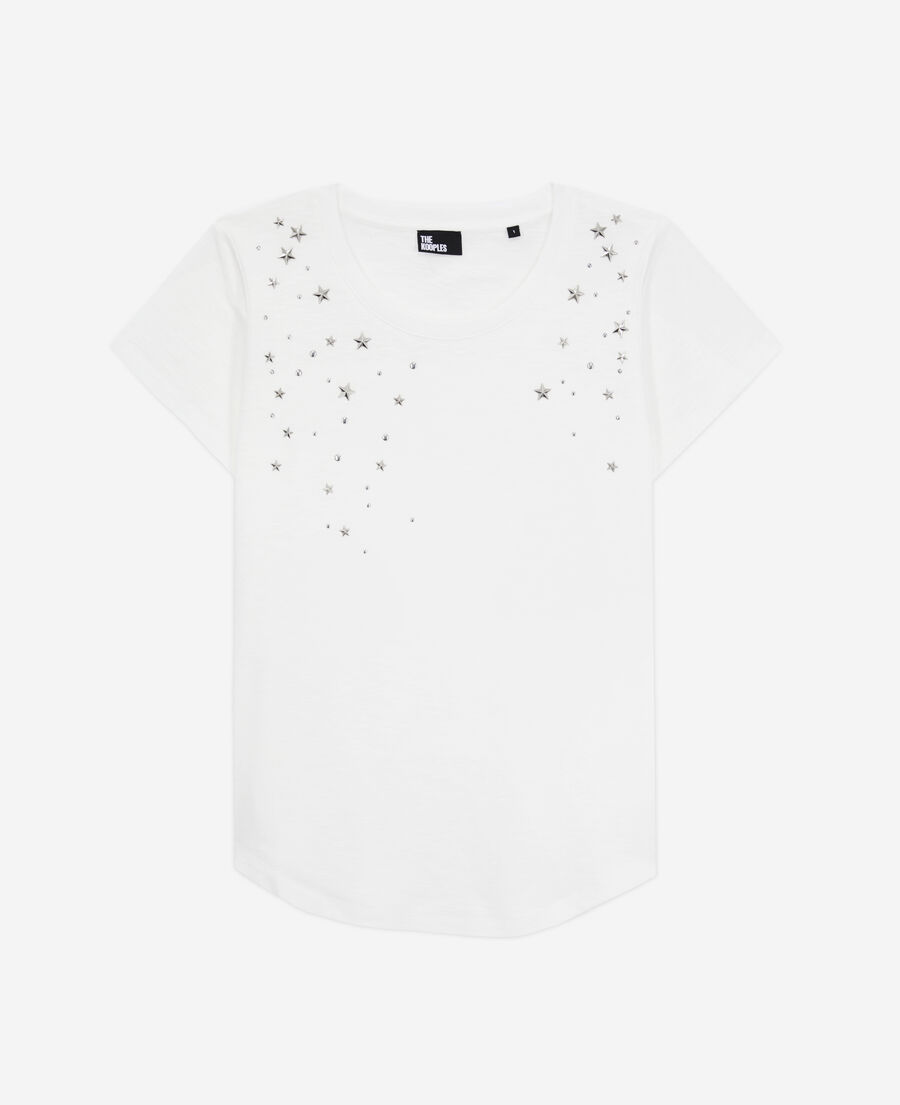 t-shirt femme blanc avec étoiles