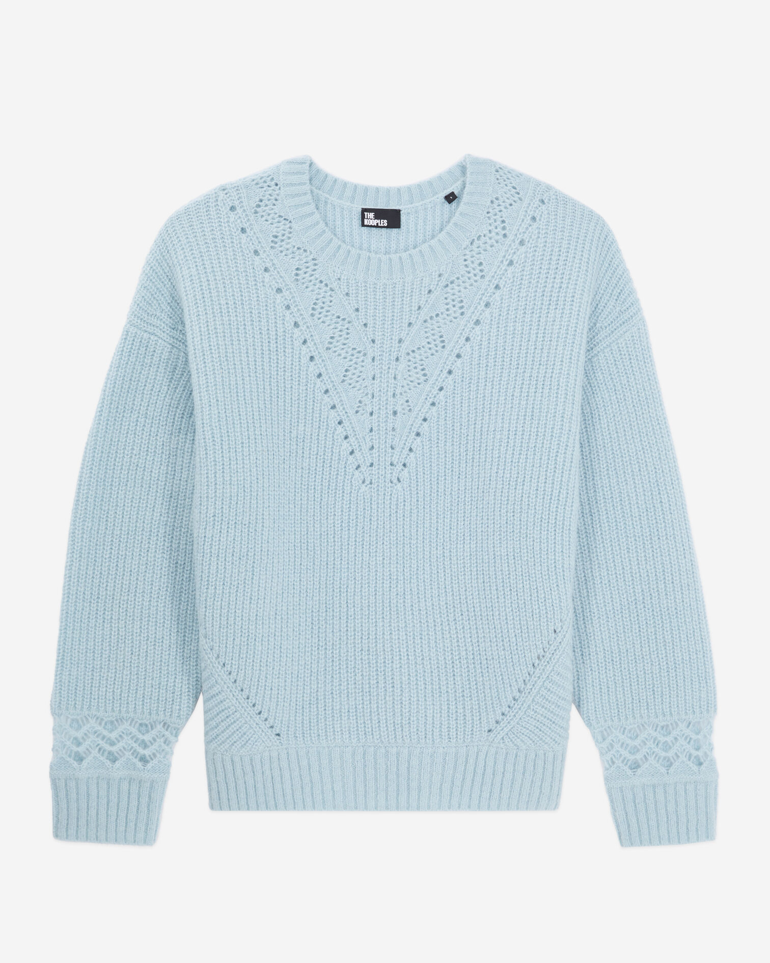 Blue wool-blend sweater, BLUE GREY, hi-res image number null