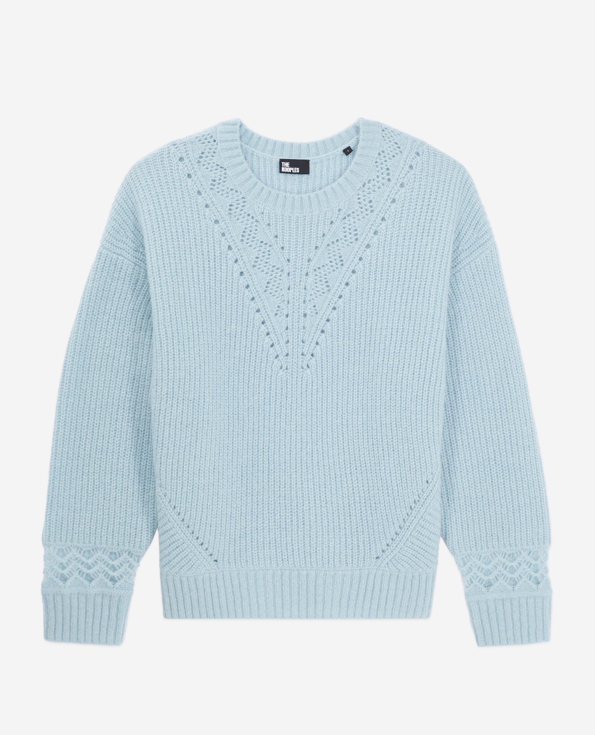 Blue wool-blend sweater, BLUE GREY, hi-res image number null