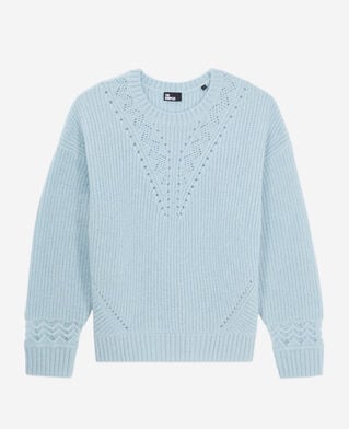 The Kooples F BLUE GREY blue wool-blend sweater