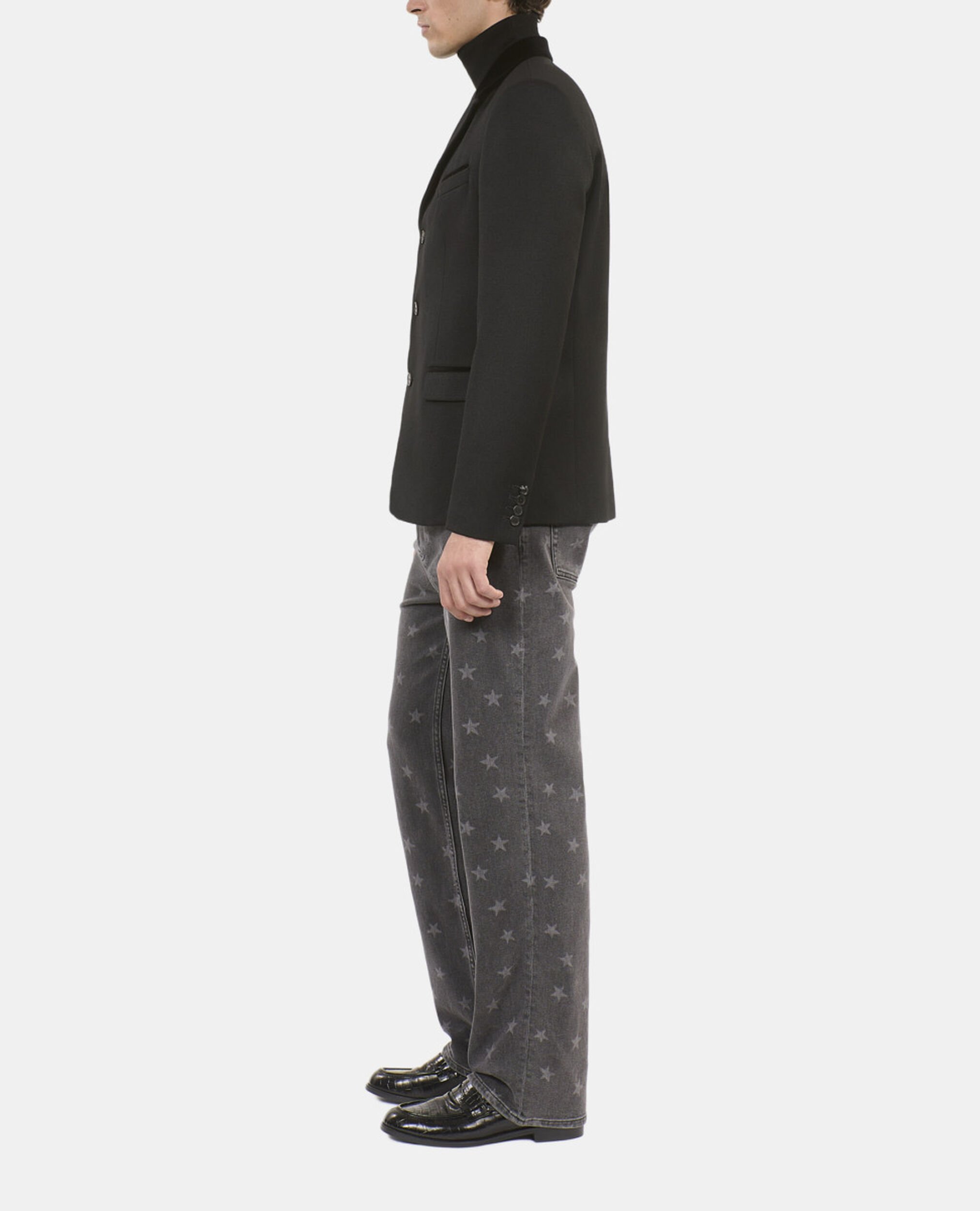 Black wool blazer, BLACK, hi-res image number null