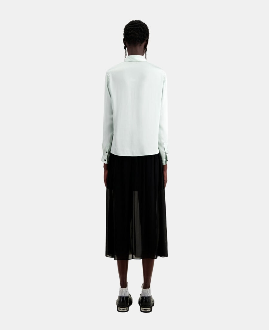 The Kooples F OCEAN light green shirt with lace detail