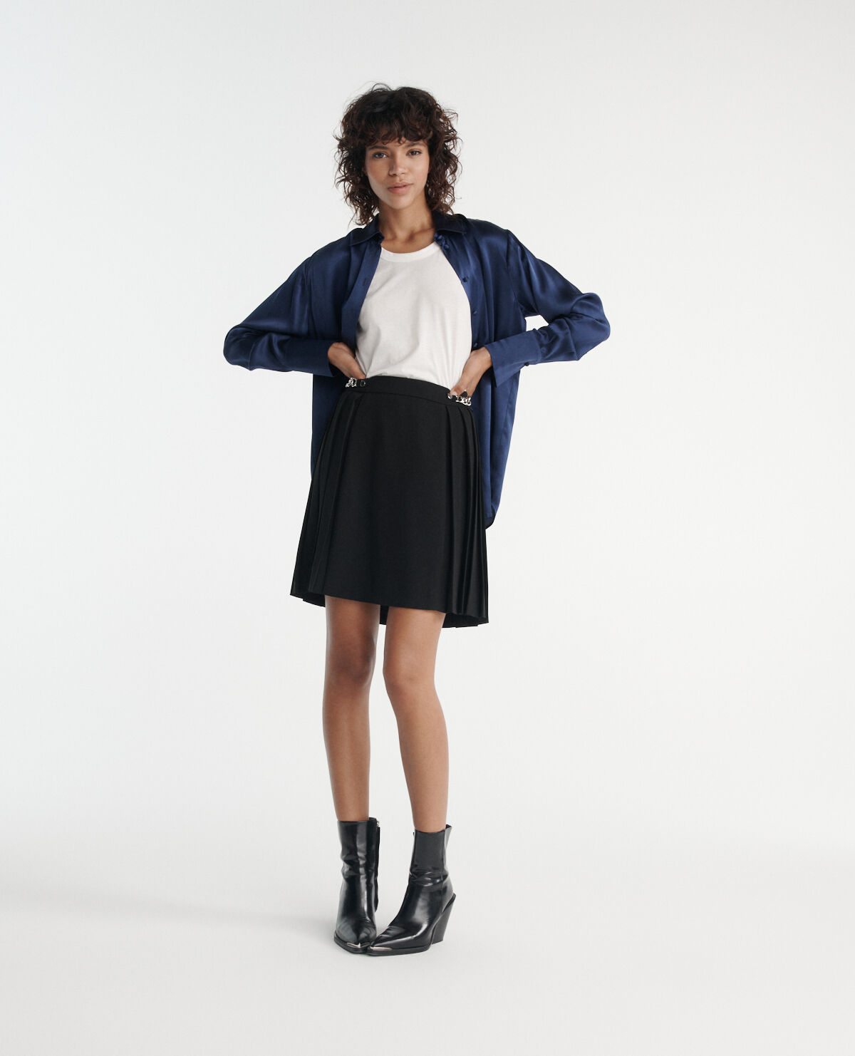 Jupe plissee best sale noire the kooples
