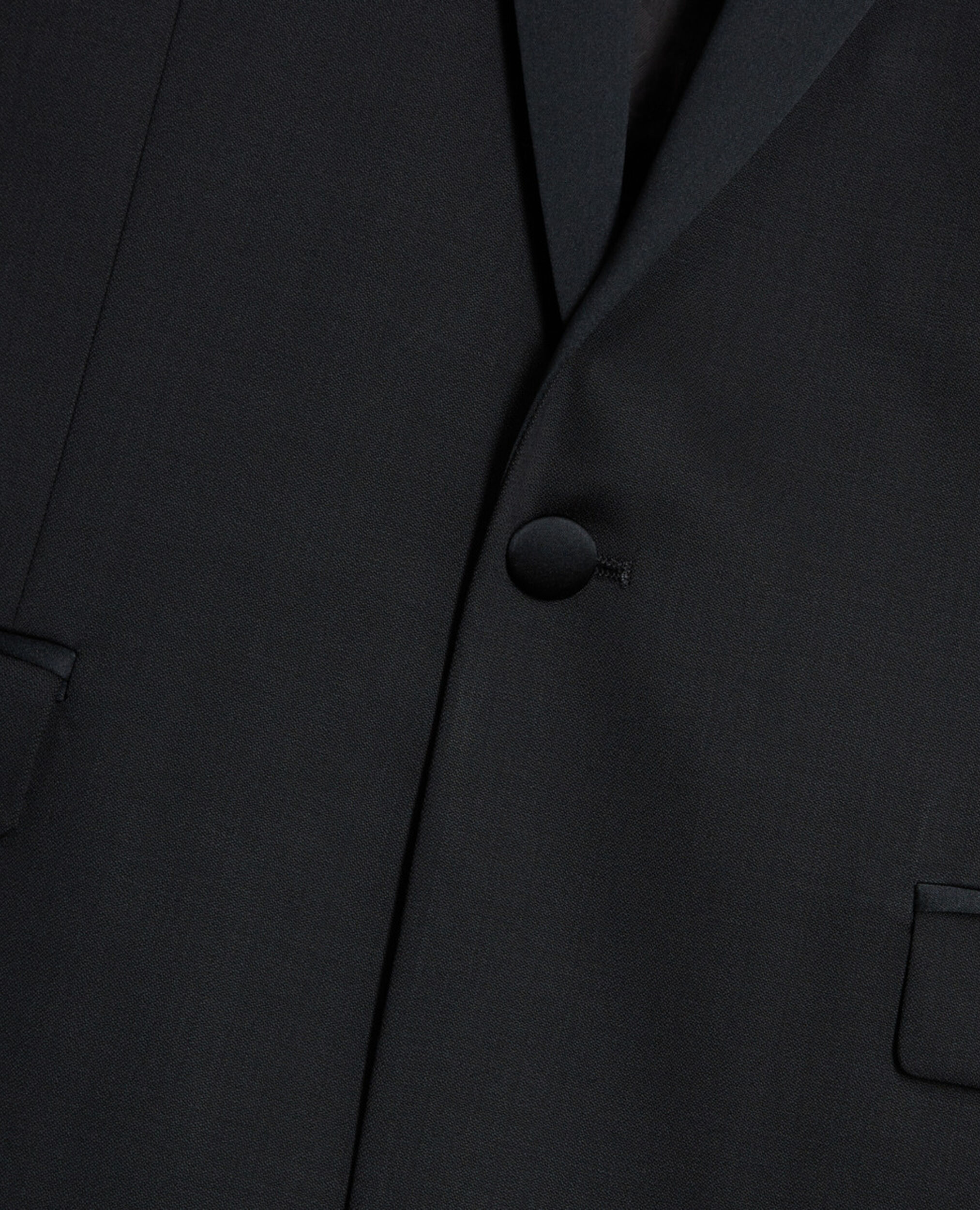 Black wool tuxedo jacket, BLACK, hi-res image number null