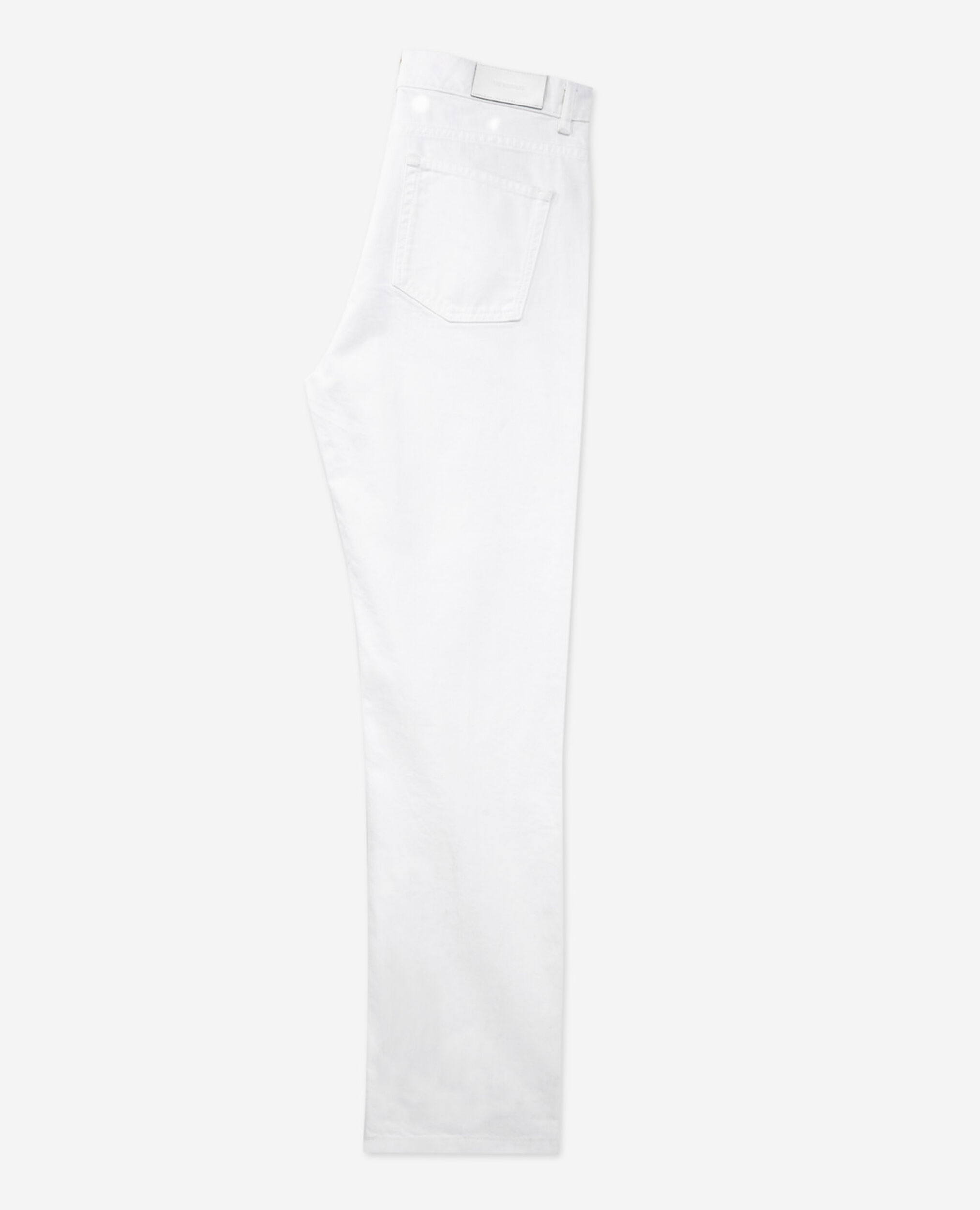 White straight-cut jeans w/ five pockets, ECRU, hi-res image number null